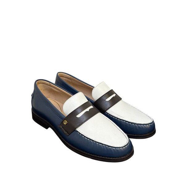 Cole Haan Loafers Navy & White Leather Size 7.5 - Picture 2 of 8